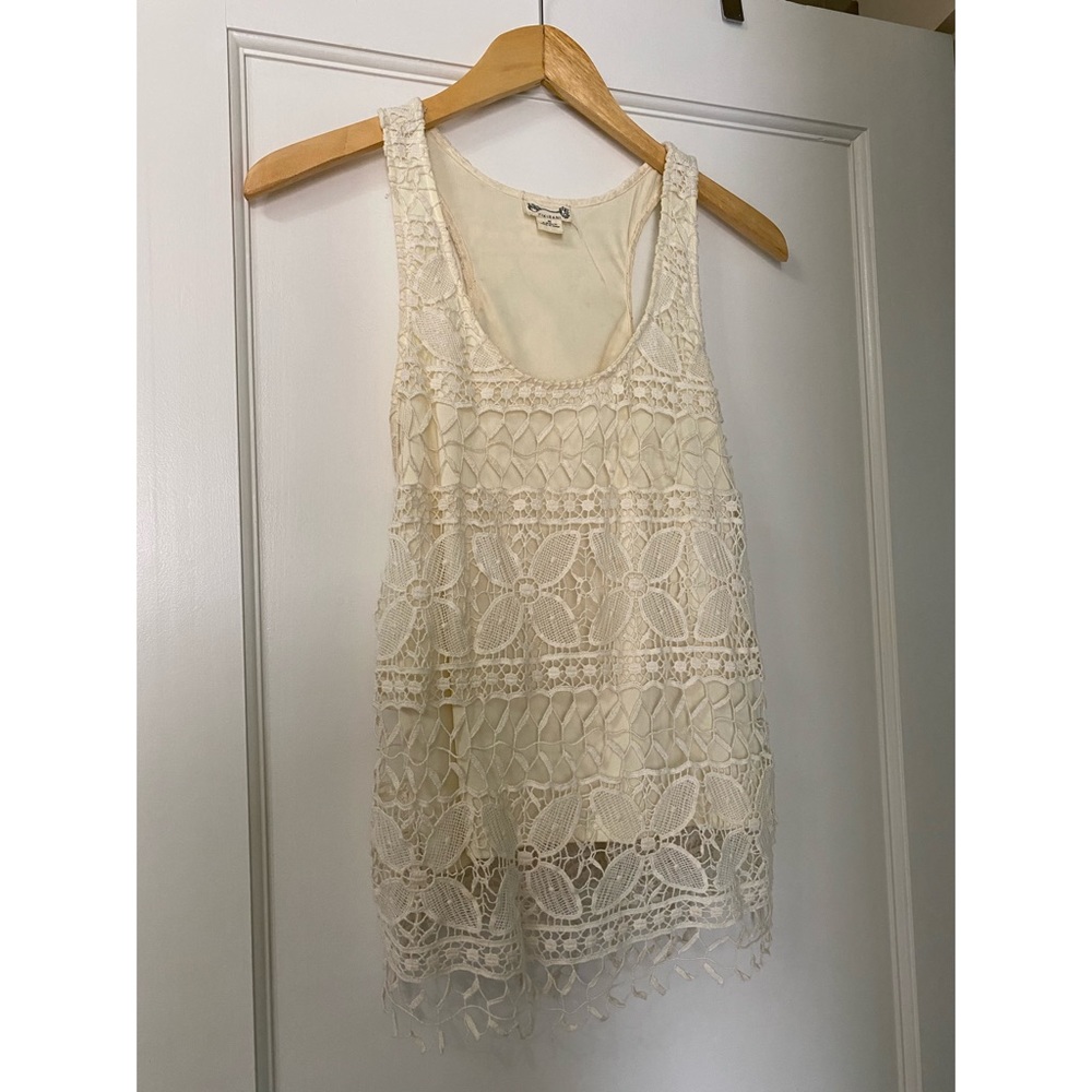 Urban outfitters off white lace tank top